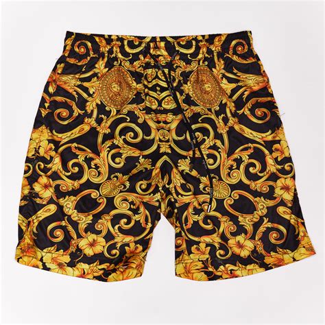 versace baroque swim shorts